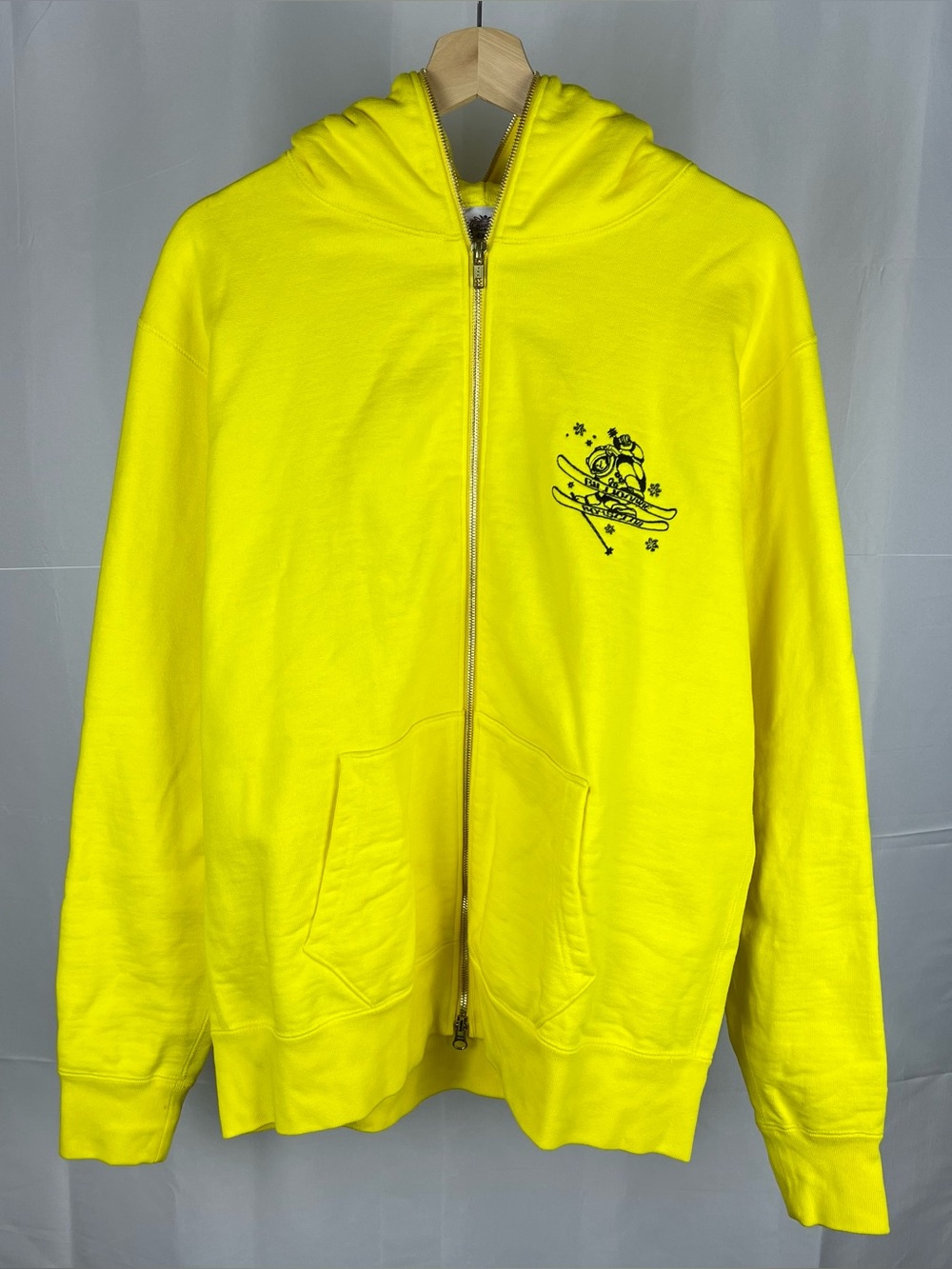 Billionaire Boys Club Ice Cream Hoodie Full Zip Japan Made Yellow Mens Large Y2K